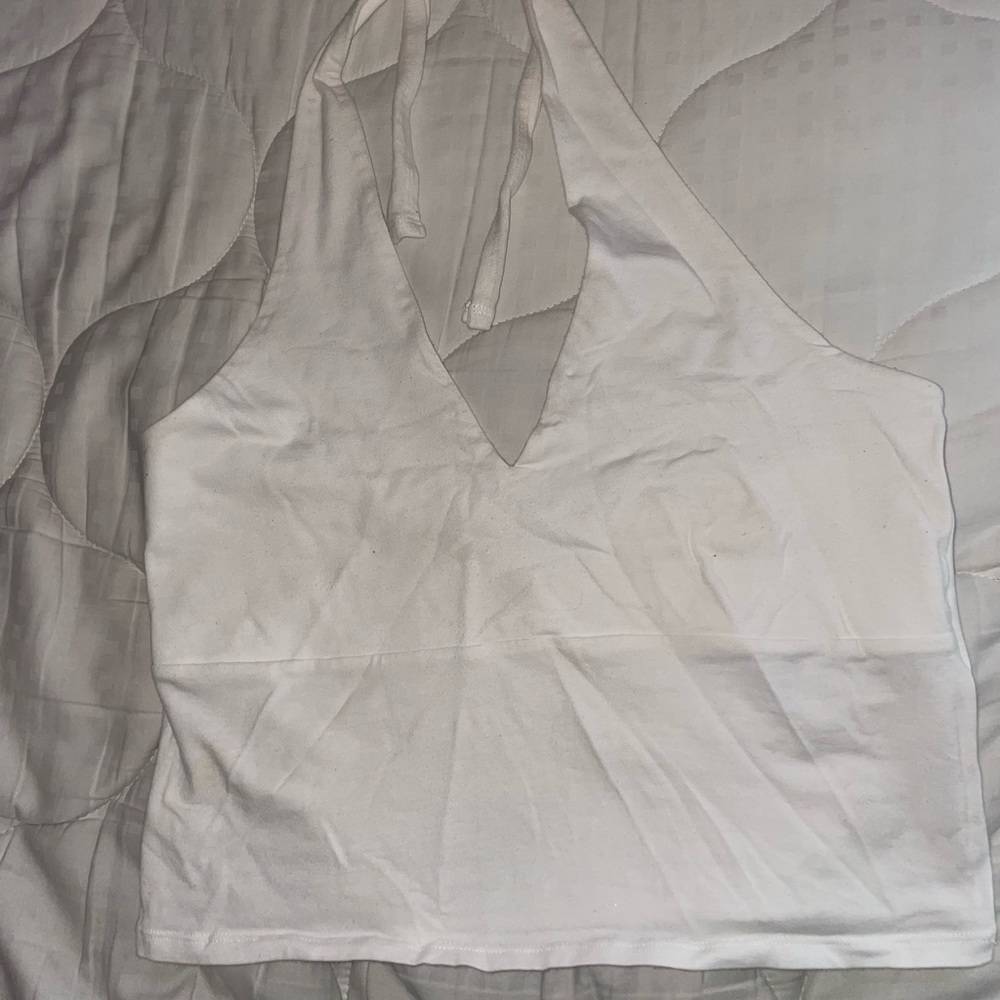 Holister White halter tank top